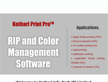 Tablet Screenshot of kothariinfotech.com